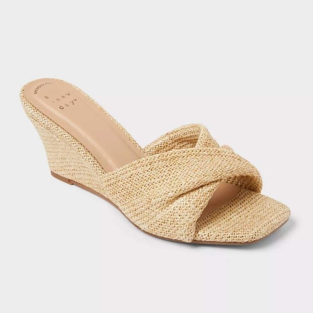 Women's Heels by A New Day Amal Wedge Natural Size 11 New With Tags
